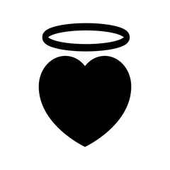 silhouette heart angel