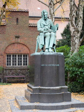 Soren Kierkegaard Statue in the Library Garden, Copenhagen