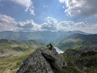 hiker in the mountains