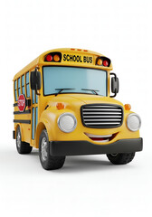 Exciting School Bus Adventure, Children, City, Illustration, Bright Environment, Side View, Fun Learning Journey