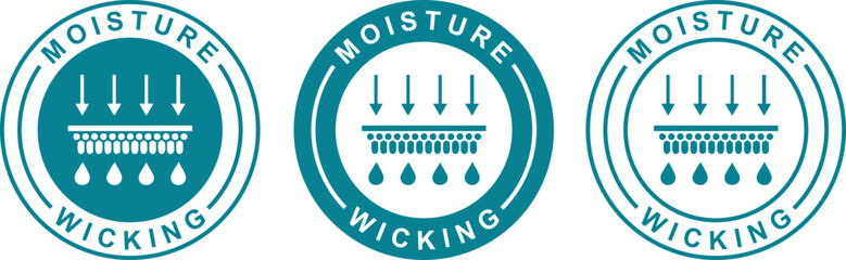 Moisture Wicking Icon Label – Breathable Fabric, Sweat Resistant Logo Badge for Clothing