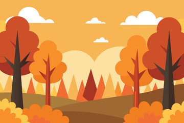 autumn landscape with trees