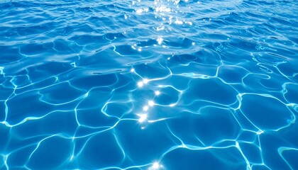 Obraz premium Azure Aquatic Serenity: Sparkling Pool Water Texture