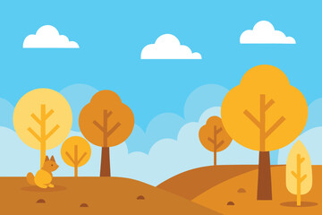 autumn landscape with trees