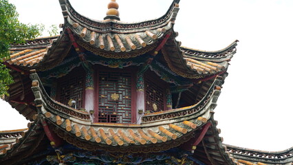 Fototapeta premium The classical pavilion building view in China
