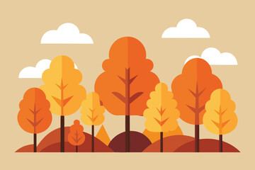 autumn landscape with trees