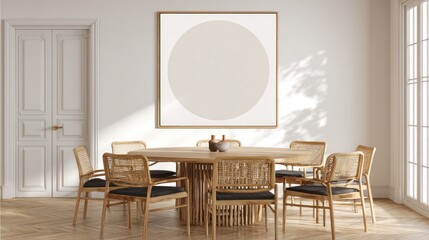 Dining room interior mockup