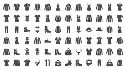 Collection of clothing accessories and footwear apparel bags