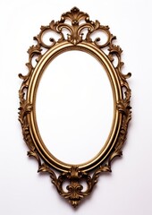 Blank Oval Rococo frame oval vintage mirror.