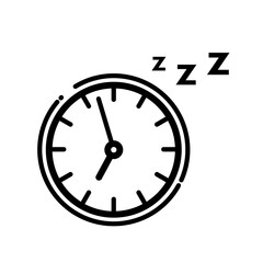  sleeping clock with  - zzz vector icon