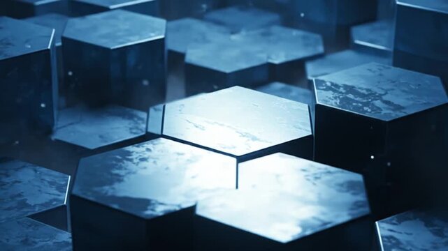Abstract hexagonal prisms pattern background