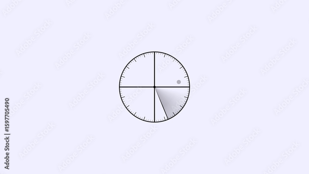 Aufkleber abstract geometric oval shape divided into four quadrants with a subtle textured gradient in one sec
