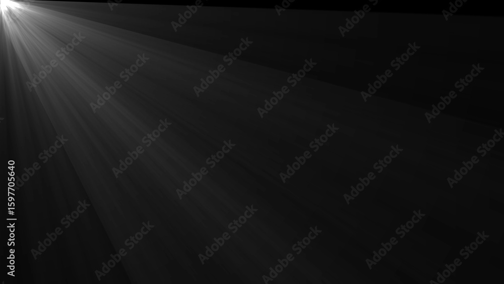 Poster dramatic spotlight beam cutting through darkness creating a moody atmospheric effect with visible li