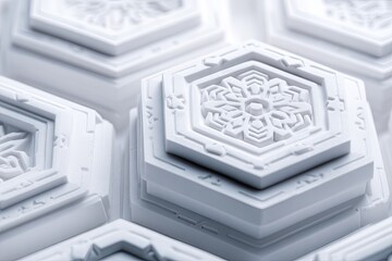 Abstract Geometric Hexagonal Pattern Design