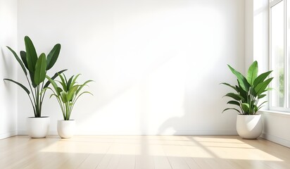 Minimalist Empty Room with Large Window