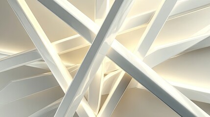 Abstract Geometric Structure With Intertwined Lines