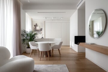 Fototapeta premium The interior of a modern living room in a modern style, designed for advertising and home decoration