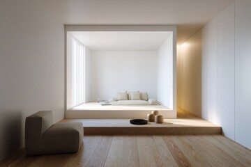 The interior of a modern living room in a modern style, designed for advertising and home decoration