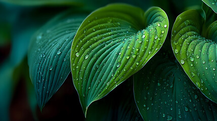 Obraz premium abstract green leaf texture, nature background, tropical leaf