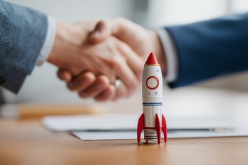 Handshake sealing startup funding deal