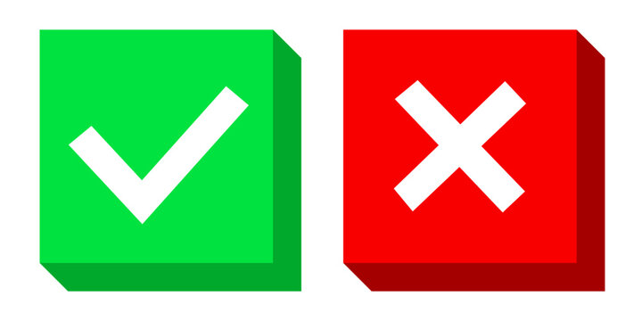 Yes no button vector. yes or no