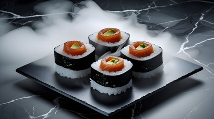 sushi on a plate