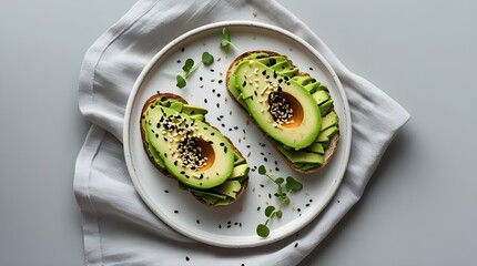 avocado on a plate