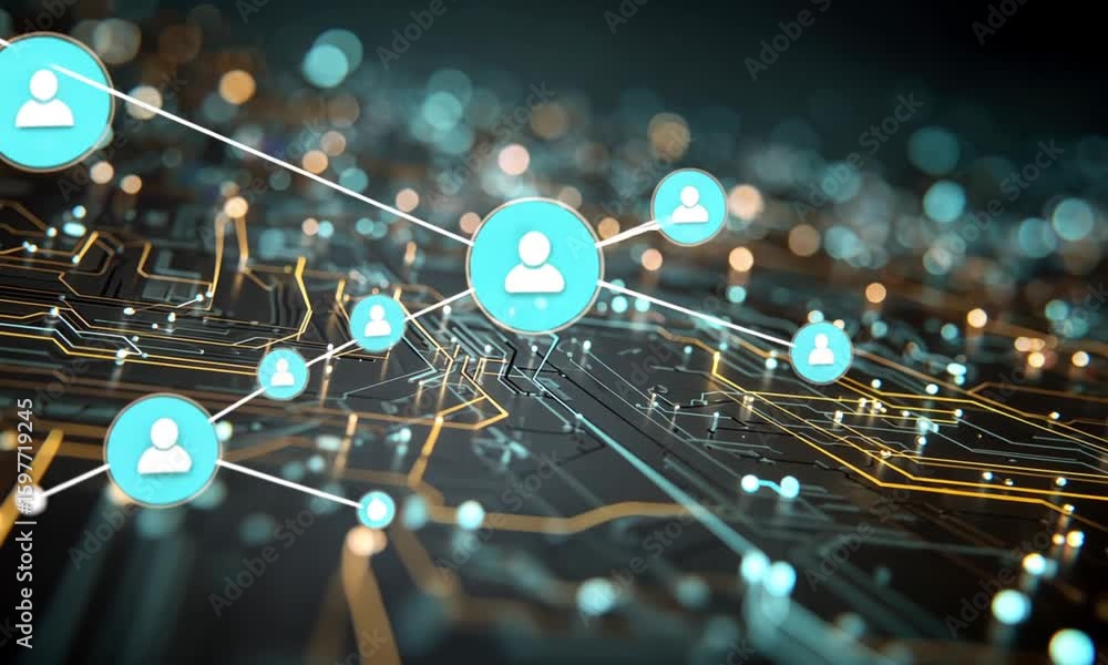 Poster circuit board with interconnected user profiles