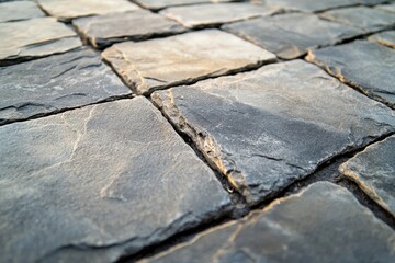 Close-up texture of stone paving or a wall, made from natural stone. This image is perfect for design and dcor purposes, showcasing the raw beauty of nature's materials, Generative AI