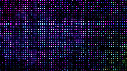 A vibrant digital display featuring an array of multicolored dots against a black background, perfect for modern designs.