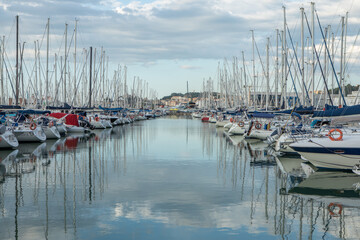 Photo with a beautiful panorama of the city of Ancona in southern Italy.