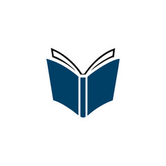 Open Book Logo Education, vector Illustration
