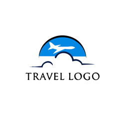 Travel Logo. Airplane design, airplane tickets, travel agencies