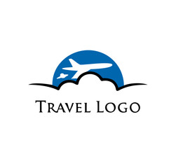 Travel Logo. Airplane design, airplane tickets, travel agencies