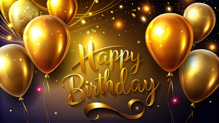 happy birthday decore with ribbon