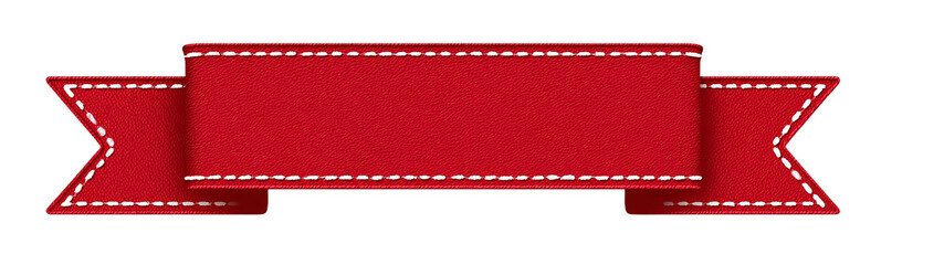A simple red banner ribbon isolated on transparent background, ready to be customized with your own text or design for any occasion