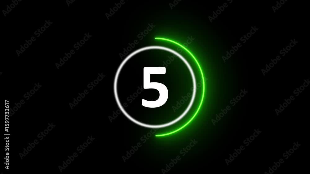 Aufkleber 10 seconds countdown timer animation, 10-0 counting down , 10 seconds countdown timer animation.