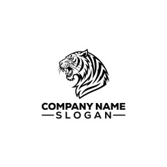 Roaring Tiger Head with Crown Logo