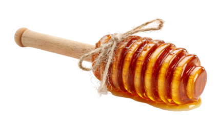 A bundle of honey isolated on white background