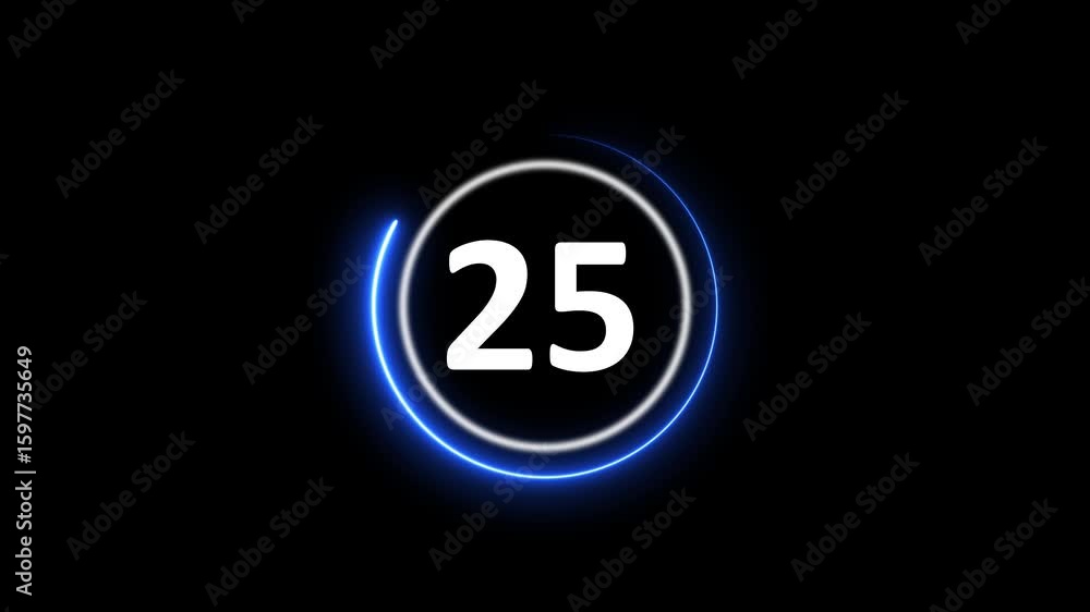 Aufkleber 30 seconds countdown timer animation, 30-0 counting down , 30 seconds countdown timer animation.