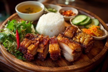 Fototapeta premium Crispy Vietnamese Roast Pork Delight