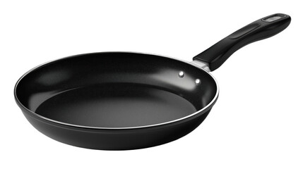 Black Nonstick Frying Pan with Ergonomic Handle for Cooking and Kitchen Use