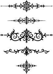 Vintage Ornamental Flourish Vector Set