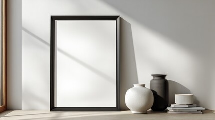 Empty frame, minimalist decor