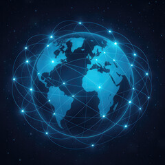 Stunning Globe Composition A Network of Connections for Global Insights, Ideal for Business Presentations or Creative Projects, Evoking a Sense of Unity and Exploration.