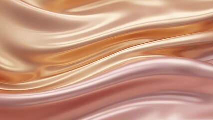 An elegant motion background with a slow, sensual wave of molten rose gold - Powered by Adobe