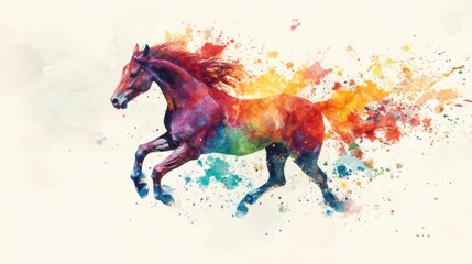 A soft watercolor landscape painting of a peaceful countryside at sunrise, warm orange and yellow tones blending smoothly