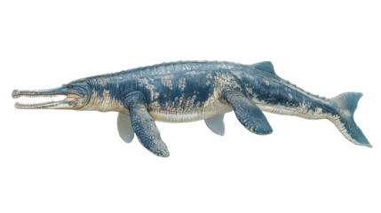 Mosasaurus isolated on white background