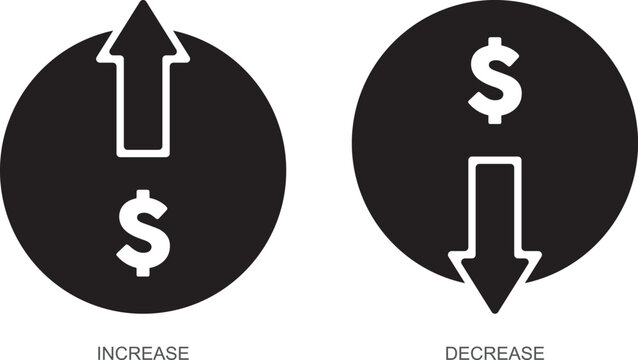 Dollar Up and Down Arrow Icons 