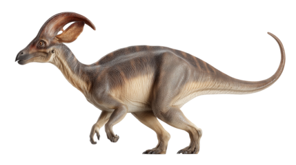 Parasaurolophus isolated on white background